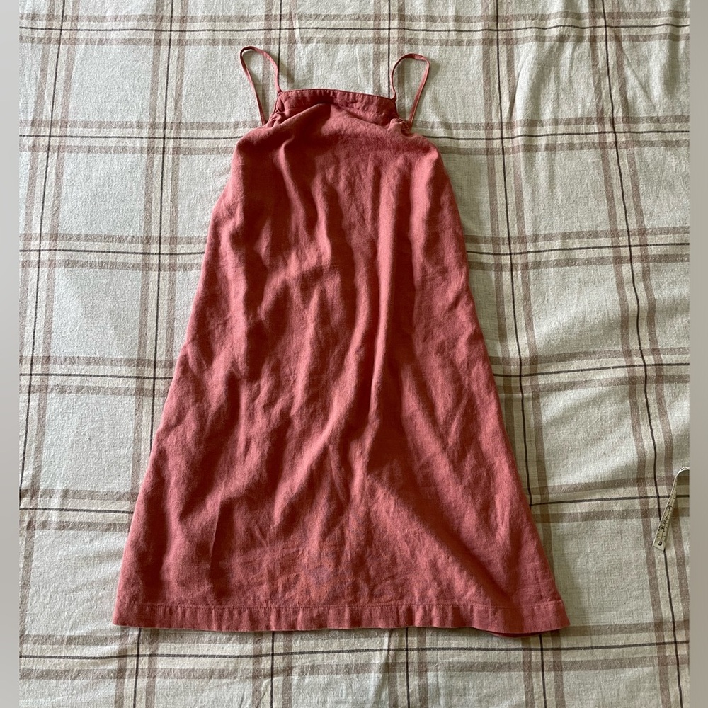 abercrombie & fitch mauve linen mini dress